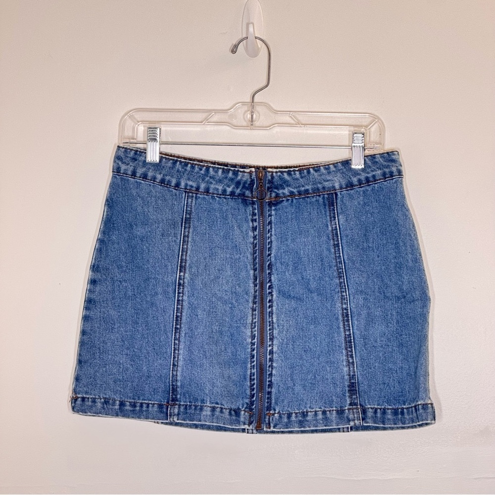 Altar'd State Blue Denim Mini Skirt Size S - Picture 2 of 13